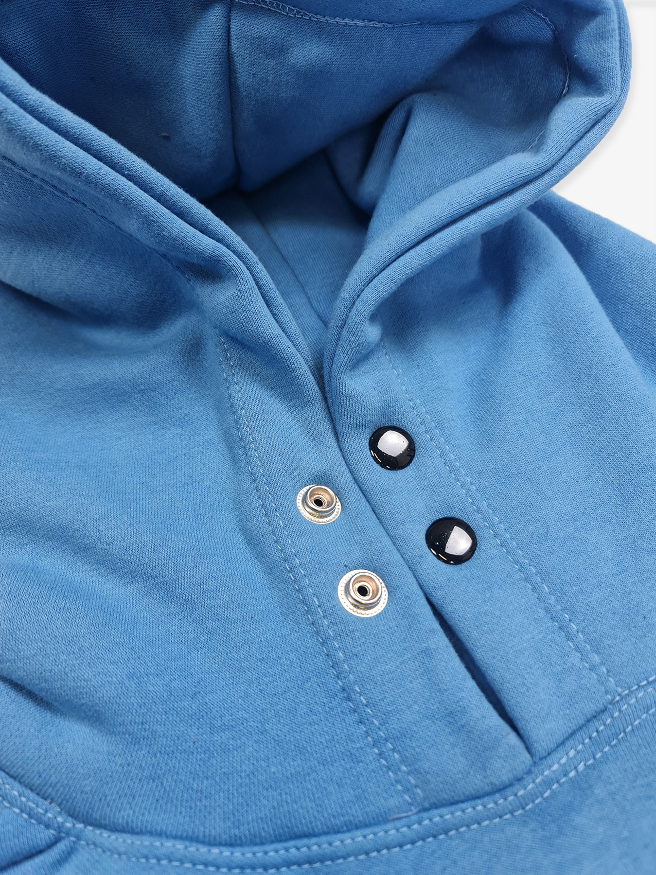 UNISEX OVERSIZED POWDER BLUE LONG LINE HEAVY HOOD - Image 3